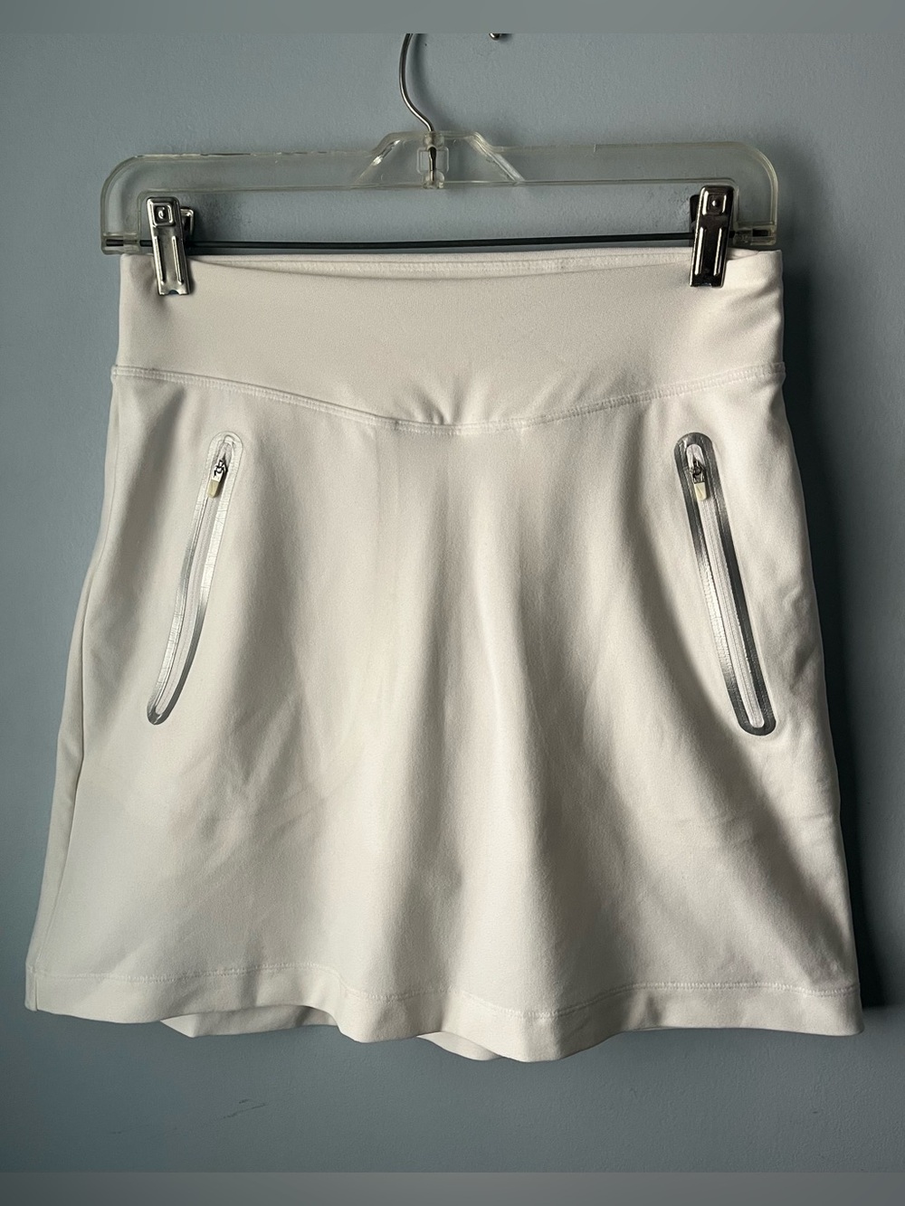 Nike Golf Tour Performance Dri-Fit White Stretch Skort Zipper Pockets Size XS